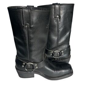 Harley-Davidson Black Leather Combat Boots